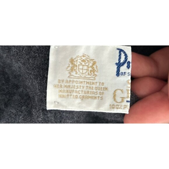 PRINGLE Of Scotland Lambswool Sweatpants Charcoal Gray Knit Leggings Size La - Picture 9 of 10